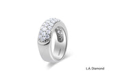14K White Gold Round Diamond Eternity Band (2.50 ct)